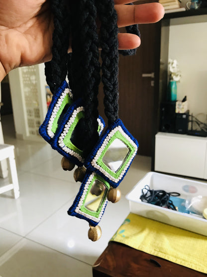 Boho Mirror Curtain Tieback with Shell Accents