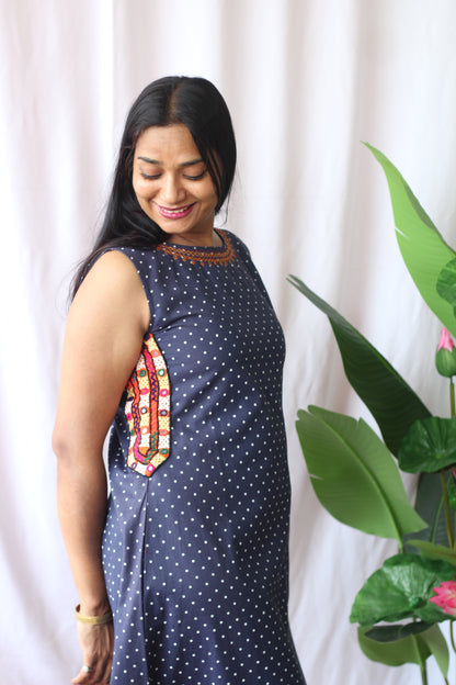 Polka kutchi dress