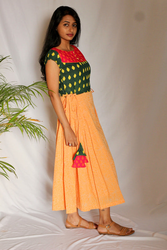 Boho tangerine dress